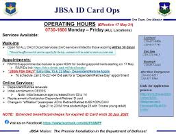 We did not find results for: Jointbasesanantonio On Twitter Effective Monday May 17 Jbsa Id Card Operations Customer Service Walk In Appointment Services Will Be Available Mon Fri From 7 30 A M 4 P M The Fsh Office Will Also