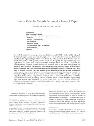 This article looks at some tips for writing a. Pdf How To Write The Methods Section Of A Research Paper