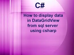 how to display data in daridview