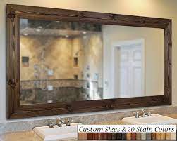 Wood Framed Mirror 20 Stain Colors