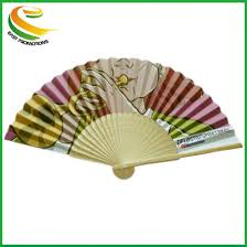 promotional bamboo folding paper hand