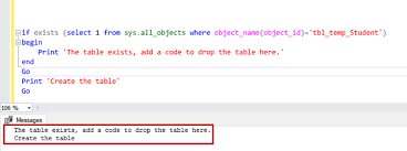 drop table if exists sql statement