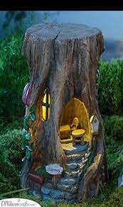 Diy Tree Stump Fairy House