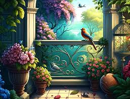 Balcony Garden Background Images Hd