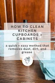 how to clean kitchen cupboards