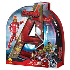 Details About Iron Man Avengers Boys Costume Box Set Marvel Age Of Ultron Suit Mask Size 6 8