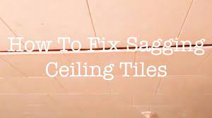 7) How to Fix Sagging Ceiling Tiles. - YouTube