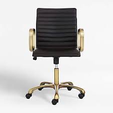 High back office chairs have backs extending to the upper back for greater support. Black Home Office Desk Chairs Crate And Barrel