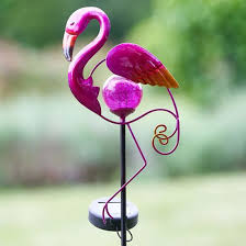 Solar Flamingo Garden Light
