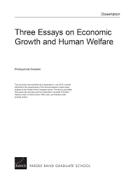 three essays on economic growth and human welfare rand 
