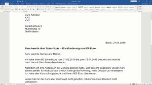 30.12.2020 · biteum information bruef b2 muster : Beschwerdebrief B2 Uber Sprachkurs Schreiben B2 Brief Schreiben Telc Prufung In Deutsch Youtube