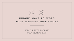 word your wedding invitations