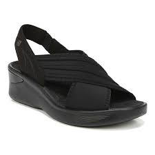 Womens Bzees Sunset Slingback Sandal Size 10 M Black Stretch