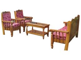 teak wood 5 seater wooden sofa set
