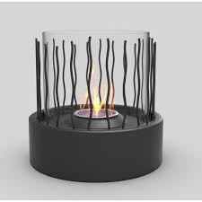 Round Bio Ethanol Fireplace Table Top