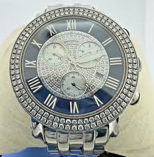 navy ice dial diamond watch 2 90 ct