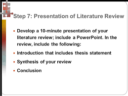 SSCU     Writing a Literature Review  Part I  Slides      SlideShare
