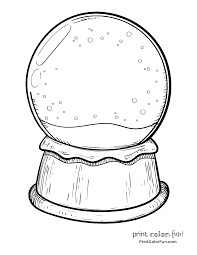 Merry christmas coloring pages are a great way to physically say merry christmas to someone you care about. Blank Snow Globe Print Color Fun