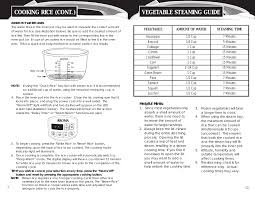 Vegetable Steaming Guide Cooking Rice Cont Aroma Arc