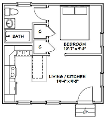 20x20 Tiny House 1 Bedroom 1 Bath 400
