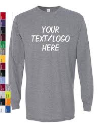 Custom Made Gildan Heavy Cotton Long Sleeve T Shirt 5400 5400b Adult Or Youth With Vinyl Or Glitter Print Customized Long Sleev