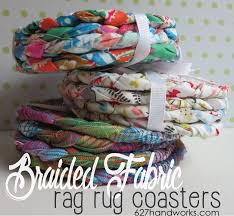 how to braided rag rug coaster
