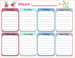 Blank Weekly Planner Printable Planner Template
