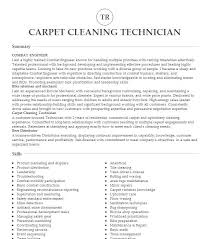 carpet cleaning technician resume exles