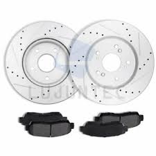 Details About Front Brake Discs Rotors And Ceramic Pads For 2007 2011 Honda Cr V Drill Slot