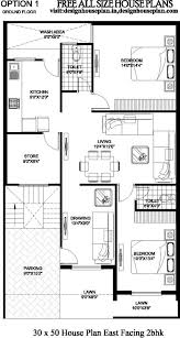 30x50 House Plans East Facing 2bhk