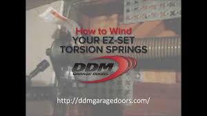 how to wind your ez set torsion springs