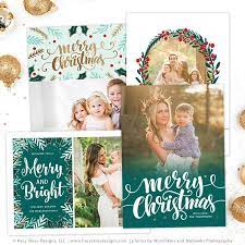 A set of minimal and simple christmas card templates featuring different styles of designs. Christmas Card Template For Photographers Calligraphy Holiday Card Hazy Skies Designs Llc
