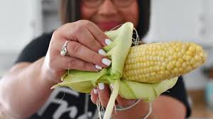 husking corn in the microwave
