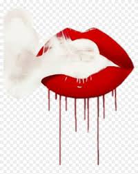 red lips and smoke clipart 84907