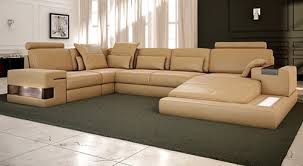 Sectional Couch Modern Leather Sofa