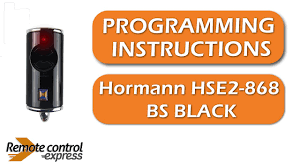 programming my remote hormann hse2 868