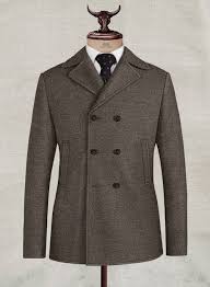 Carre Brown Tweed Pea Coat Made To