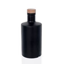 500ml black frosted glass bottle