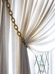 How to Make Gold Chain Curtain Tiebacks | HGTV