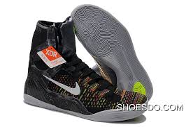 New Kobe Bryant 9 Elite High Black Colorful Shoes Authentic