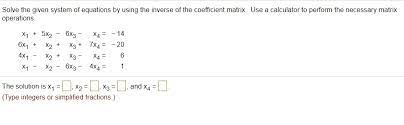 Coefficient Matrix Use Calculator