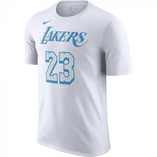 The nba legend lends his magic touch and eye for detail to nike to help create the latest lakers city edition jersey. T Shirt Los Angeles Lakers City Edition White James Lebron Nba Basket4ballers