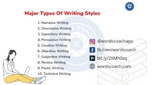 major types of writing styles word coach