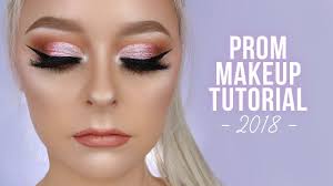 pink glam prom makeup tutorial 2018