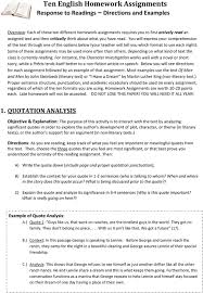 ten english homework assignments pdf some of these assignments be used more often than others depending on what kind