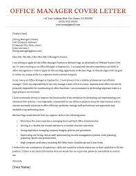 office manager cover letter exle