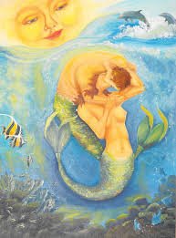 Mermaid Kiss Painting by Michell Givens - Pixels