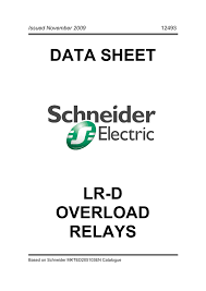 Data Sheet Lr D Overload Relays