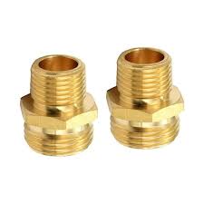 Dyiom 3 4 In Ght Male X 1 2 In Npt Male Garden Hose Brass Hose Connector 2 Pack