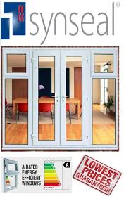 new white synseal upvc patio doors with